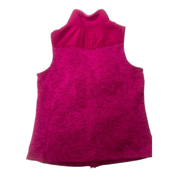 Faded Glory Pink Fleece Full Zip Vest Medium - Picture 3 of 5